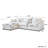 Slipcovered Upholstered Modular Sofa With Ottoman-110374987-110374990