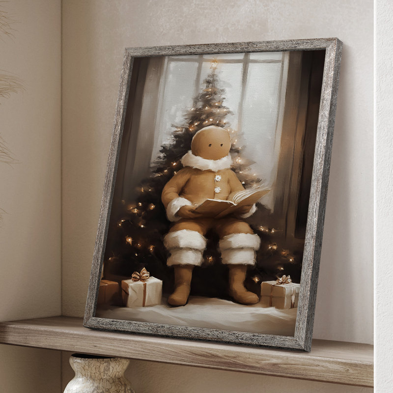 «Christmas Holiday Art», série 2-Lxxv, reproduction encadrée - bois massif XMAI81853, H 30 po x l 24 po