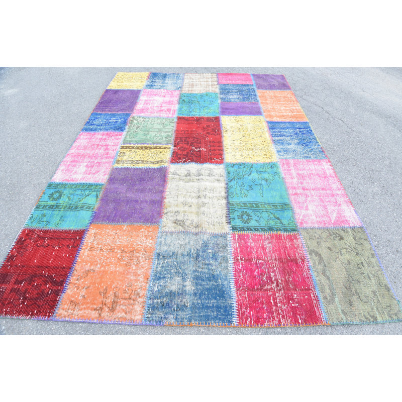 Tapis orientaux, grand tapis rétro, tapis audacieux, tapis turc, tapis de luxe arc-en-ciel, tapis rétro