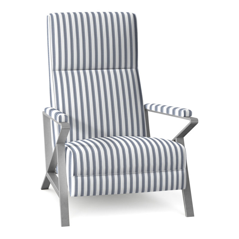Infinity Recliner, Brushed Nickel, Perigold Excel Denim