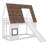 Wood Twin Size House Shaped Bunk Bed With Brown Roof,Window,Ladder And Slide,Bunkbed Frame For Boys & Girls