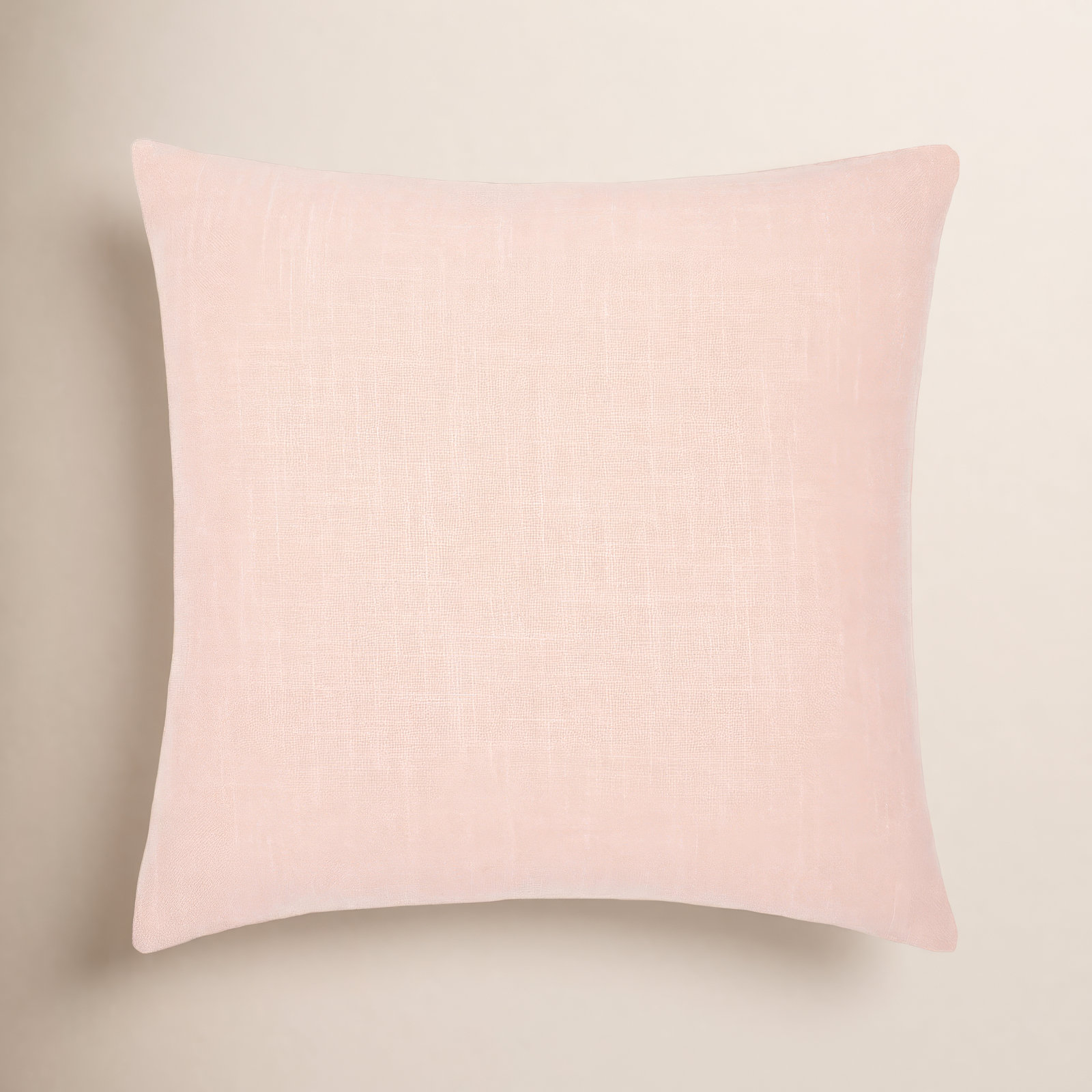 Decatur Embroidered Cotton Throw Pillow, 20" x 20", Dusty Pink/Pale Blue/Mustard, Down