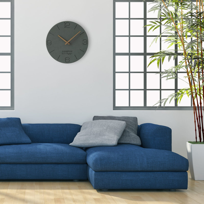 Eko Solid Wood Wall Clock, Grey