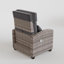 Chaise de patio inclinable en rotin avec dossier réglable, table à plat à 150 ° et table rabattable