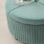 Repose-pieds rond avec rangement en velours Bula-943753749