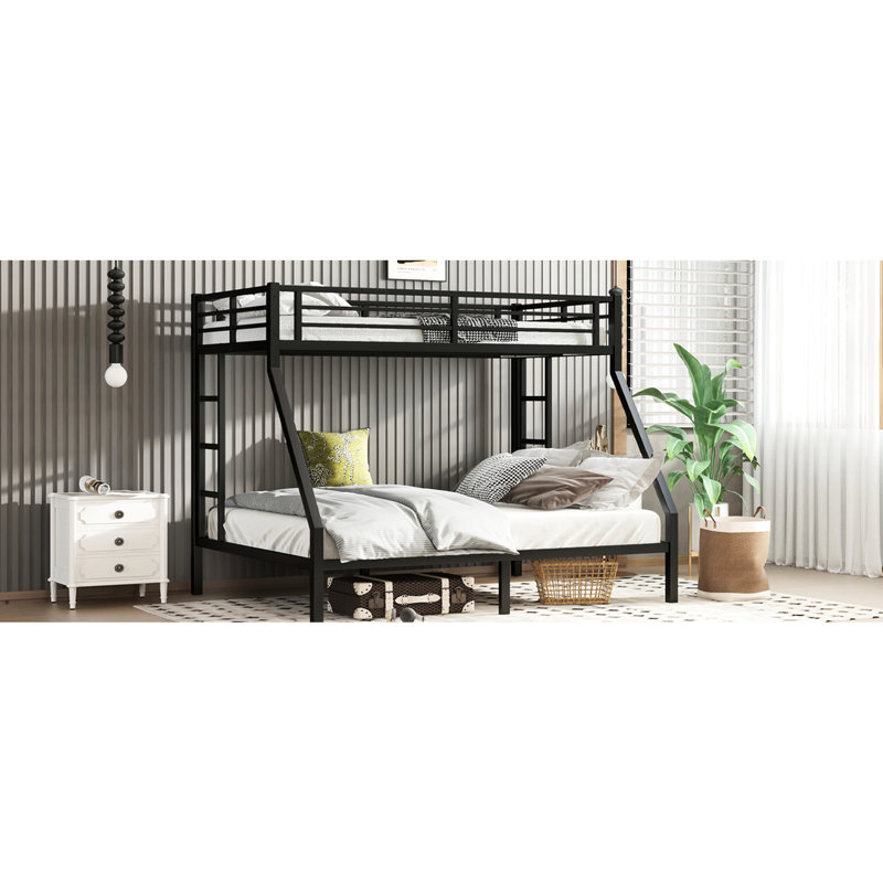 Lit superposé en métal noir, adultes, solution peu encombrante, thermolaquage électrostatique, bruit, rangement sous le lit, 2 côtés, lattes solides pour les adolescents et les caractéristiques, deux côtés non décolorants