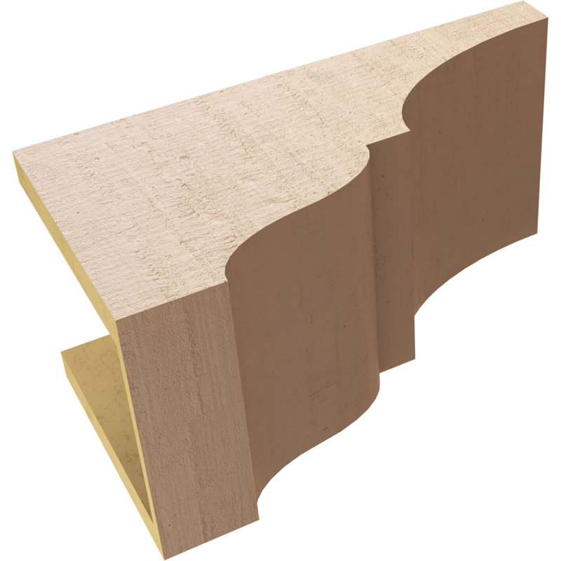 Bois de cèdre brut Asheboro, grain de bois TimberThane Corbel, apprêté brun clair, H 8 po x l 8 po x P 16 po