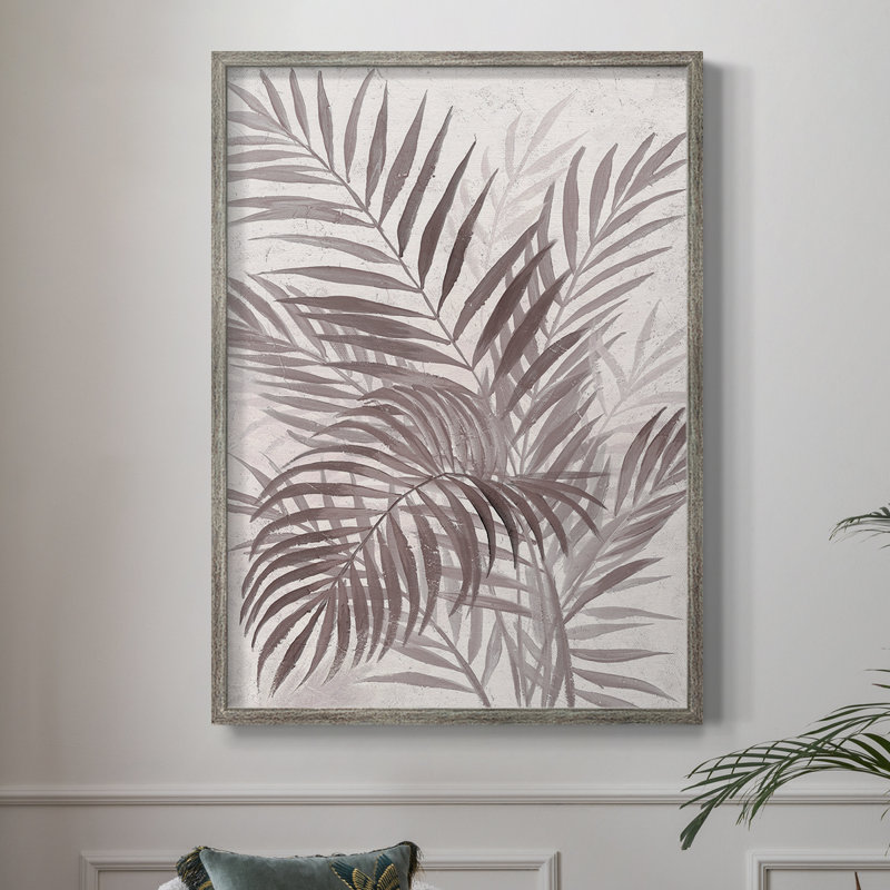 «Inverted Island Palms II», reproduction encadrée - bois massif, H 11 po x l 9 po