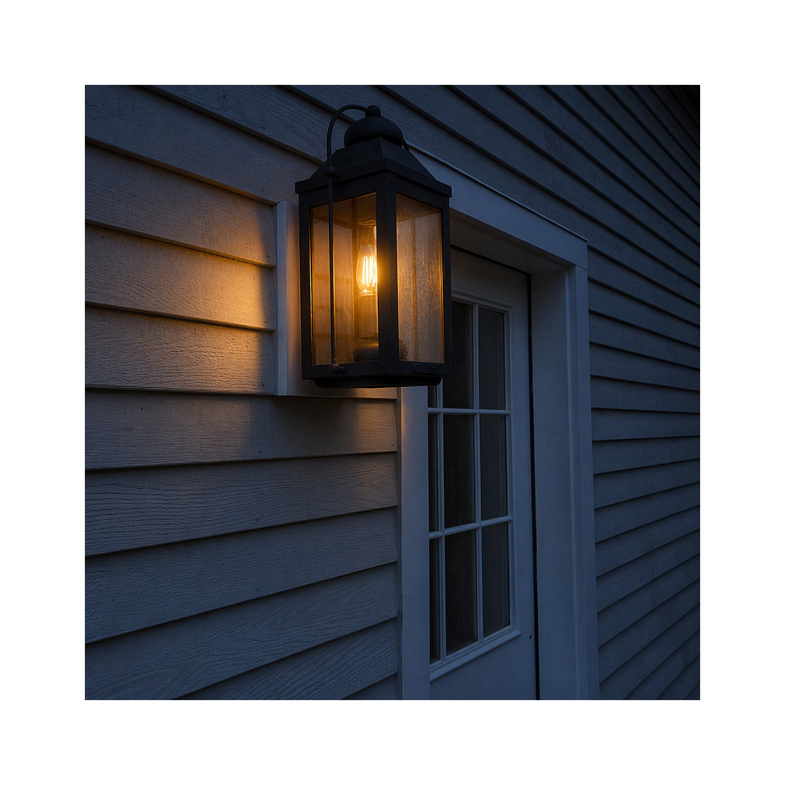 Anchorage Outdoor Wall Lantern, Aged Zinc, Yes