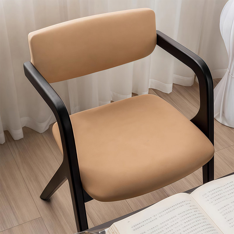 Chaise d'appoint à dossier kaki uni (ensemble de 2), Kaki