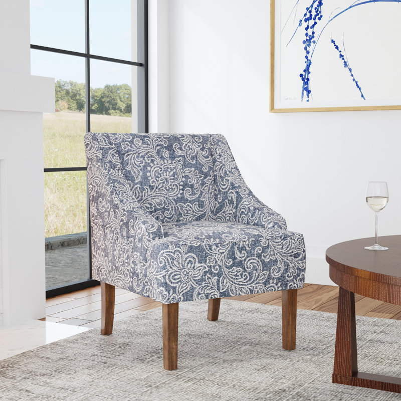 Fauteuil d'appoint Adona, Denim jacobin 100% polyester