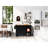 53.7" Kitchen Storage Island With Power Outlet & Wheels, 2 Sliding Barn Doors, Drop Leaf, Spice Rack For Home And Dining, Black Finish Rolling Supply, Rack, Wheels Kitchen, Dark