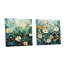 «Blue Tranquil Gardens II», ensemble de 2 verres muraux abstraits en acrylique-103920446