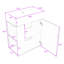 Meuble-lavabo mural avec lavabo en céramique et rangement à gauche-514505858
