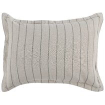 Woven Striped Square Throw Pillow Black/Ivory - Threshold™