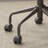 Pneumatic Swivel Rolling Stool Chair with Backrest 503 KAI-1721655224
