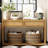 55" Console Table, Rustic Wooden Entryway Table With Storage Drawers And Open Shelf, Elegant Sofa Table For Hallway And Living Room-1712807463