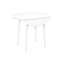 Ensemble de table de salle à manger à abattants 3 pièces avec 2 chaises rembourrées, ensemble de coin-cuisine rond de 35 pouces, blanc
