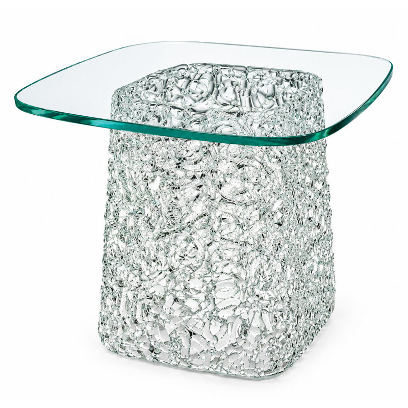 Table basse moderne en verre trempé Dieu, Transparent