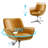 Cenae Faux Leather Swivel Accent Chair-1592756554