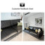 Canapé modulaire noir en cuir véritable-128966280
