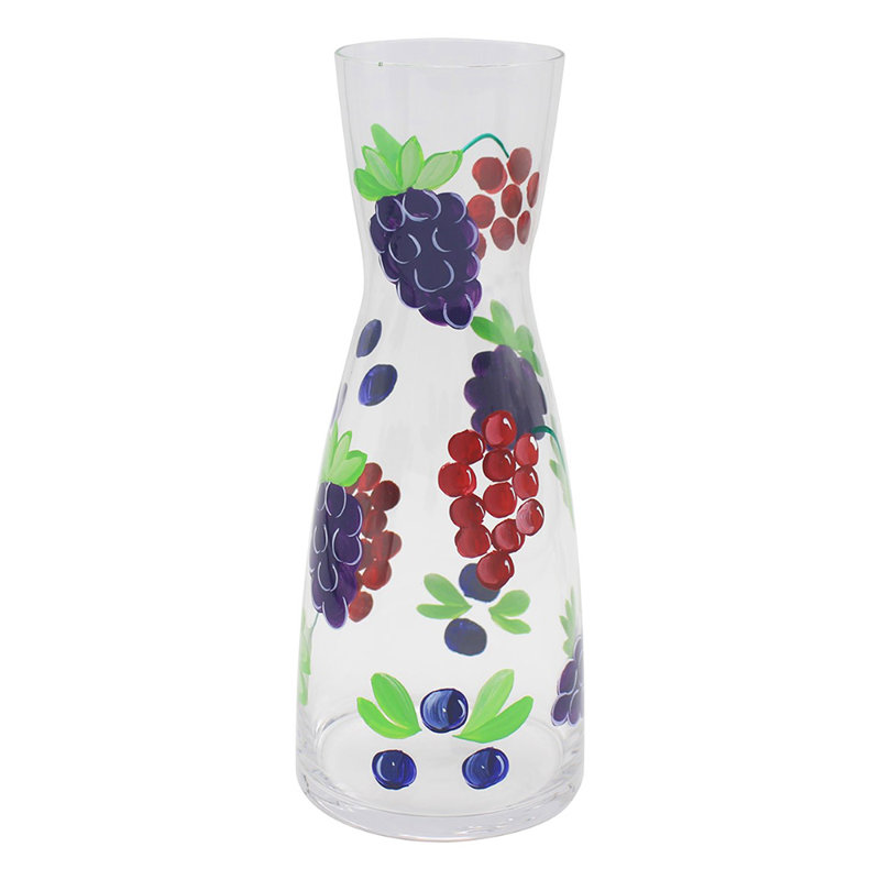 Mixed Berries Glass Carafe 26Cm