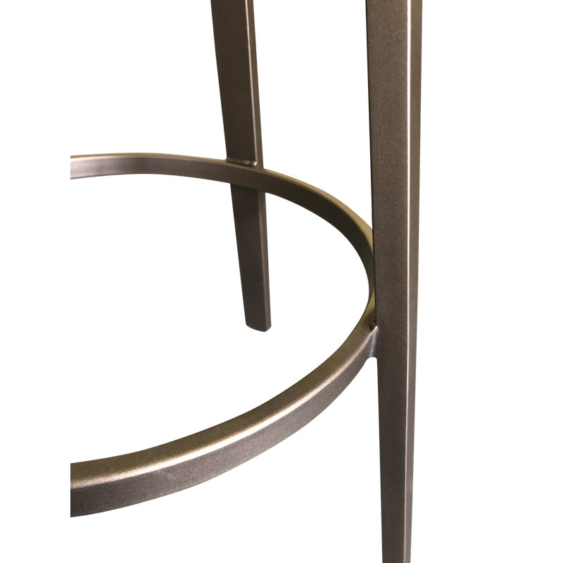 Yanaton Swivel Upholstered Faux Leather Counter Stool, Bar Stool (30" Seat Height)
