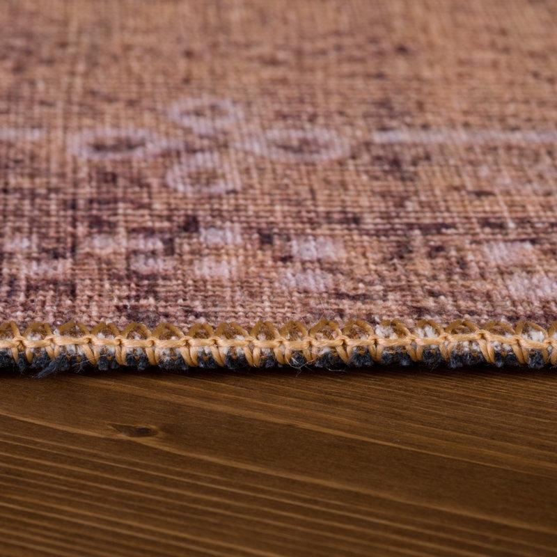 Tapis luxueux lavable à la machine, 4,9 x 7,5 pieds, 100% polyester, 1850 g / m², hauteur des poils: 0,2 pouce | Envers écologique en polyester recyclé | Parfait pour le salon et la chambre à coucher, conception douce et durable