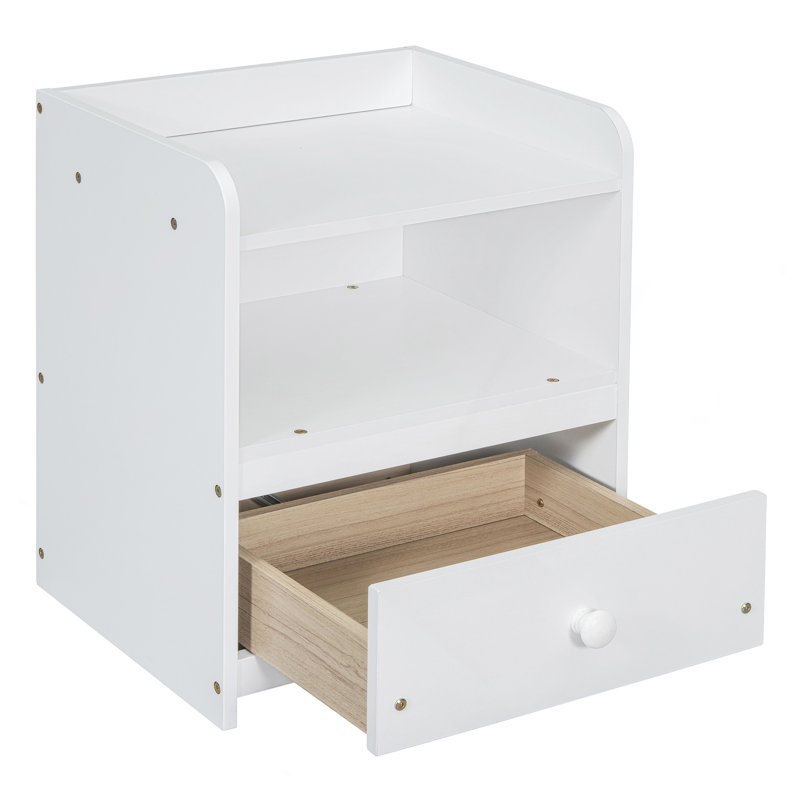 Lit plateforme double en bois avec espace de rangement multifonctionnel, table de chevet, 2 tiroirs, ports USB et bureau