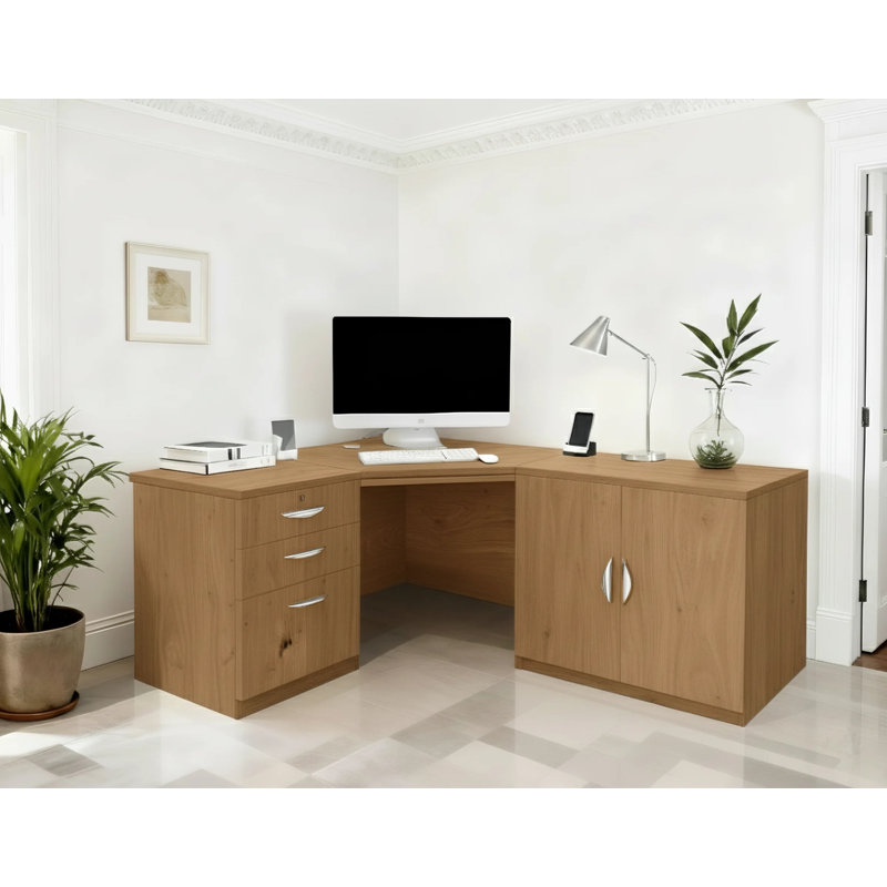 Corner Executive Desk, English Oak