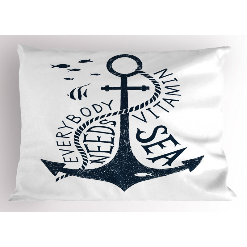 Fish Polyester Sham Set, Twin