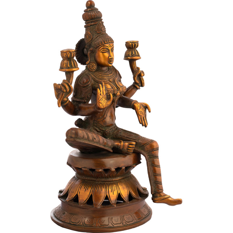 Figurine Déesse Lakshmi de Atharva Veda, Bronze