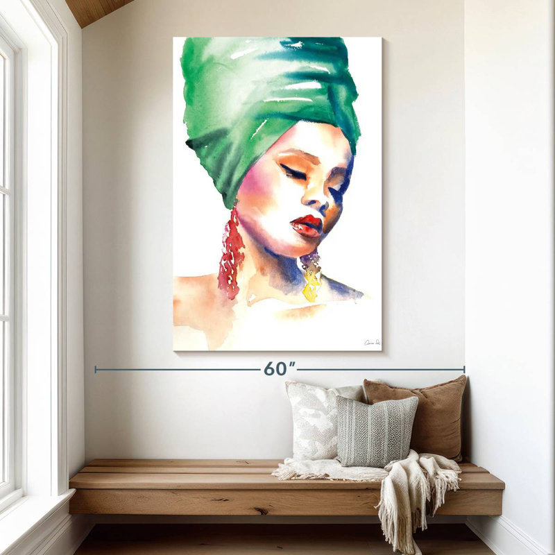 Leisha en vert, H 51 po x l 34 po