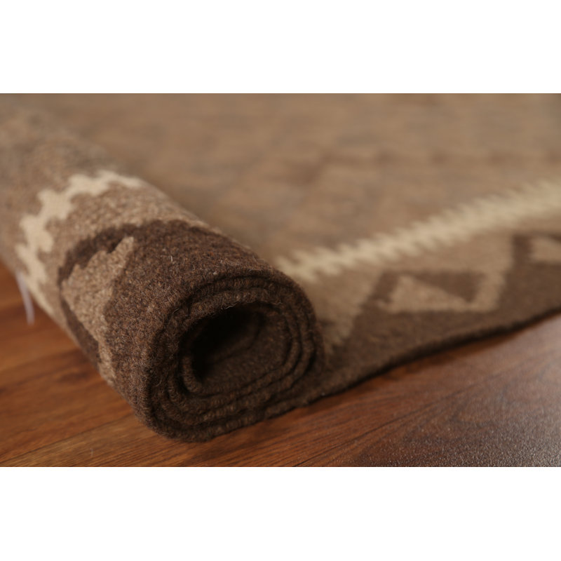 Tapis tribal brun Kilim 7 x 10