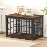 Heavy Duty Dog Crate Furniture, Decorative Pet House End Table, Wooden Cage Kennel Furniture Indoor