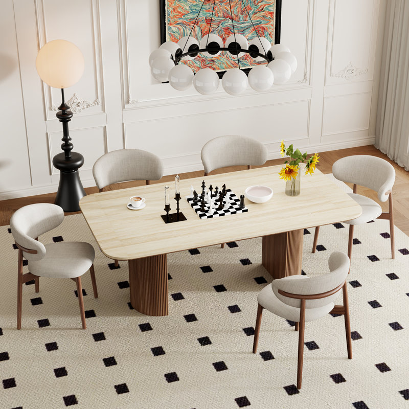 Ensemble de table et chaises de salle à manger moderne pour 6 personnes