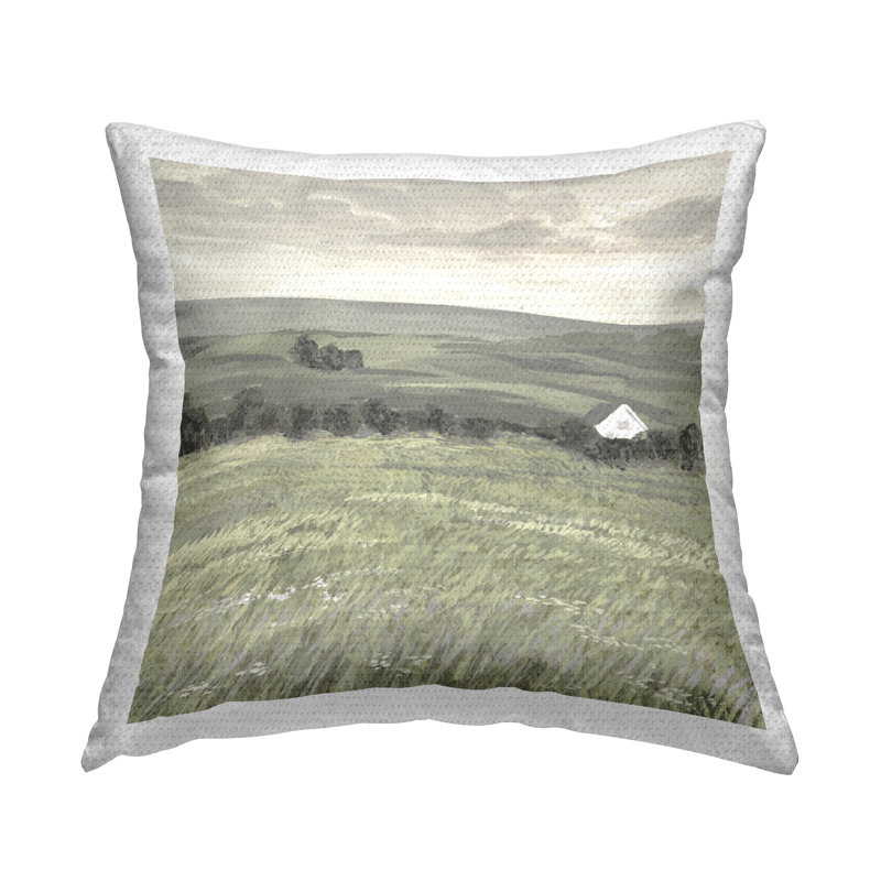 Coussin décoratif d'extérieur à imprimé de paysages pittoresques par Victoria Borges