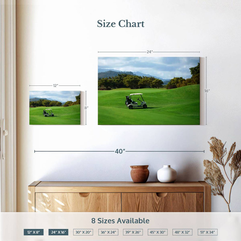 Chariot de golf Sireci, H 16 po x l 24 po