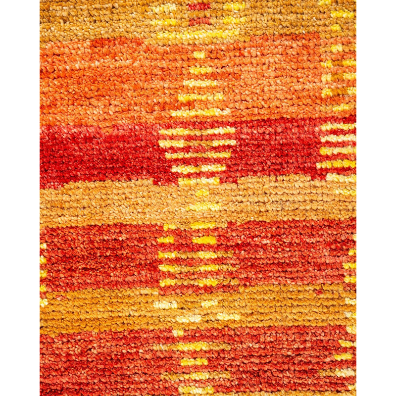 Contemporary One-of-a-Kind 4'3" x 6' Hand Knotted Area Rug