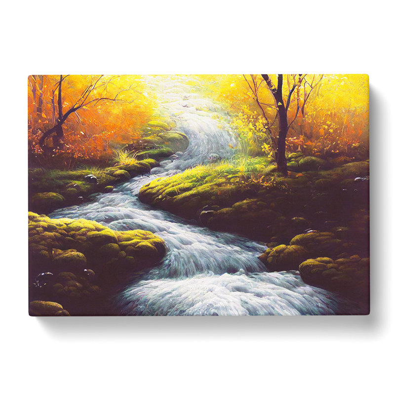 Spring Forest Stream - Wrapped Canvas, 35cm H x 50cm W x 3cm D