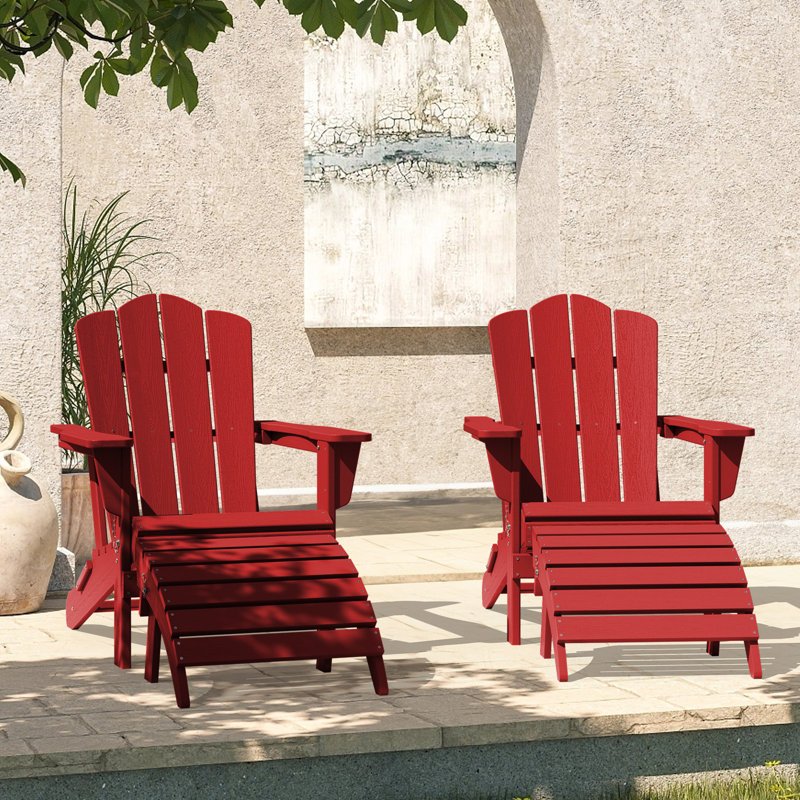 Repose-pieds Wolir Classic Adirondack, Rouge foncé