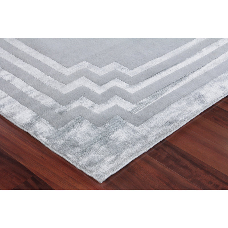 Vero Geometric Area Rug, Rectangle 6' x 9', Blue/Aqua