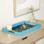 Adryanna 2 piece Glass Decoration Tray for Living Room Decor, Abstract Design Serving Tray-33576860