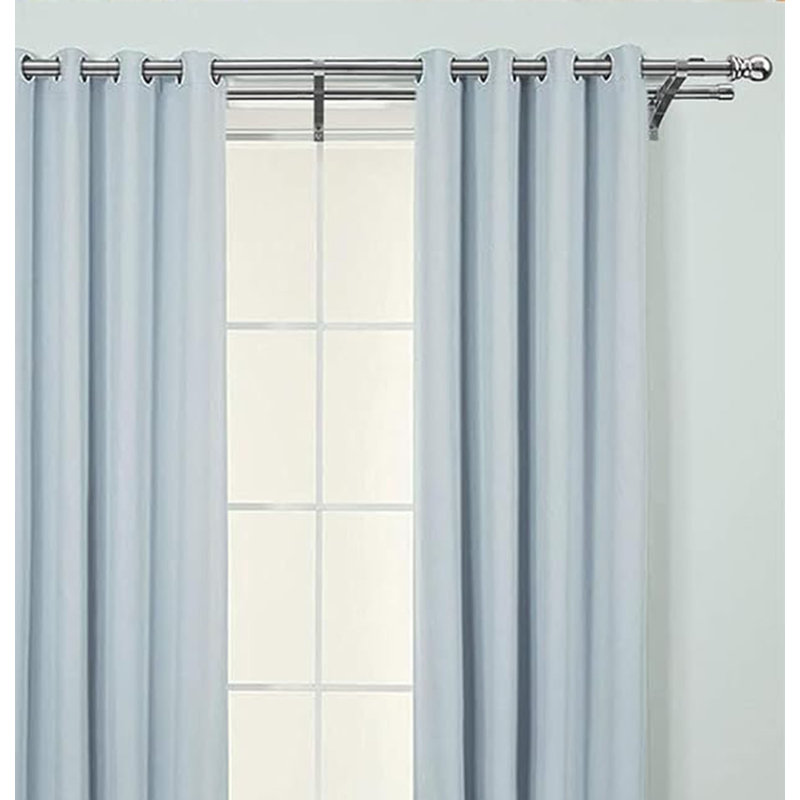 76cm Straight Tension Shower Curtain Rod & Hook Set