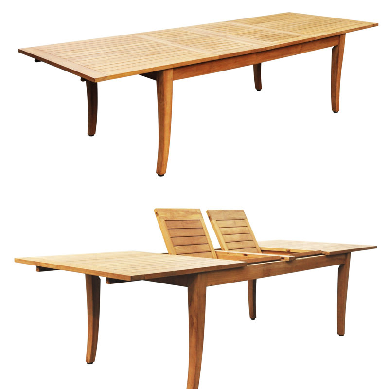 Ensemble repas 11 pièces teck luxueux Dicha, Ensemble de 8