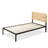 Eleanor Modern Metal Bed frame with Bamboo Headboard-21440697