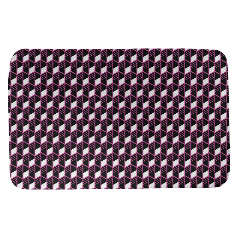Tapis pour salle de bain Leffel, l 23 po x L 36 po, Rose