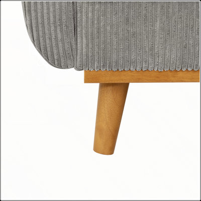 Causeuse en velours côtelé avec accoudoirs et coussins en velours côtelé Corduroy, durable et facile à assembler pour des espaces de vie confortables