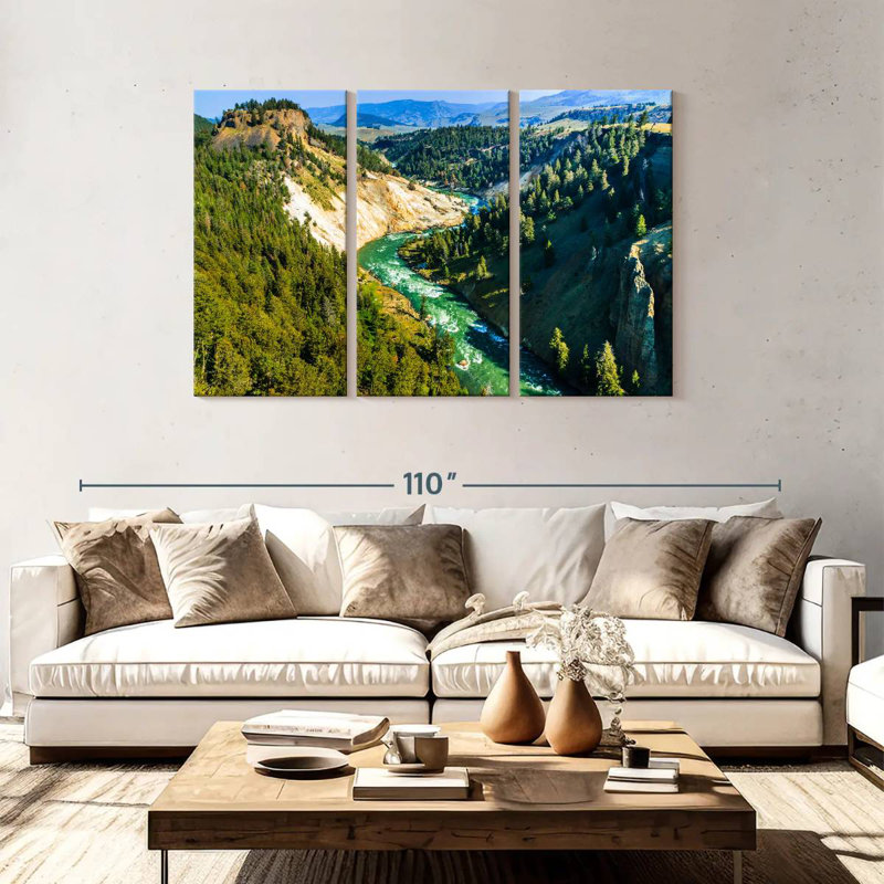 Alvord Rapid Yellowstone River View, H 48 po x l 74 po