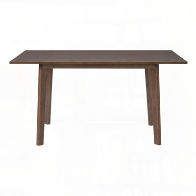 Rustic Farmhouse Rectangular Dining Table with Solid Wood Frame (60", Walnut)